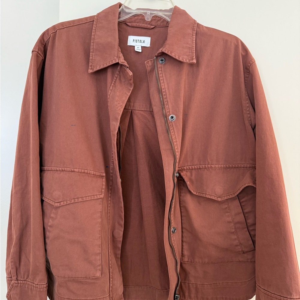 Pistola Clay Zip Front Utility Shacket